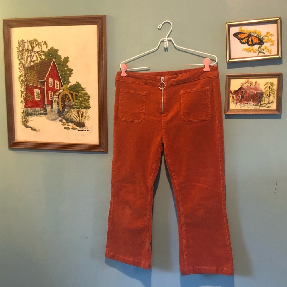WILD FABLE flare corduroy pants with zipper